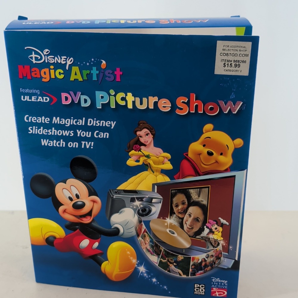 NWB Disney Magic Artist #968266 DVD Picture Show‎ CD-Rom Win. 98 SE/ME/2000/XP